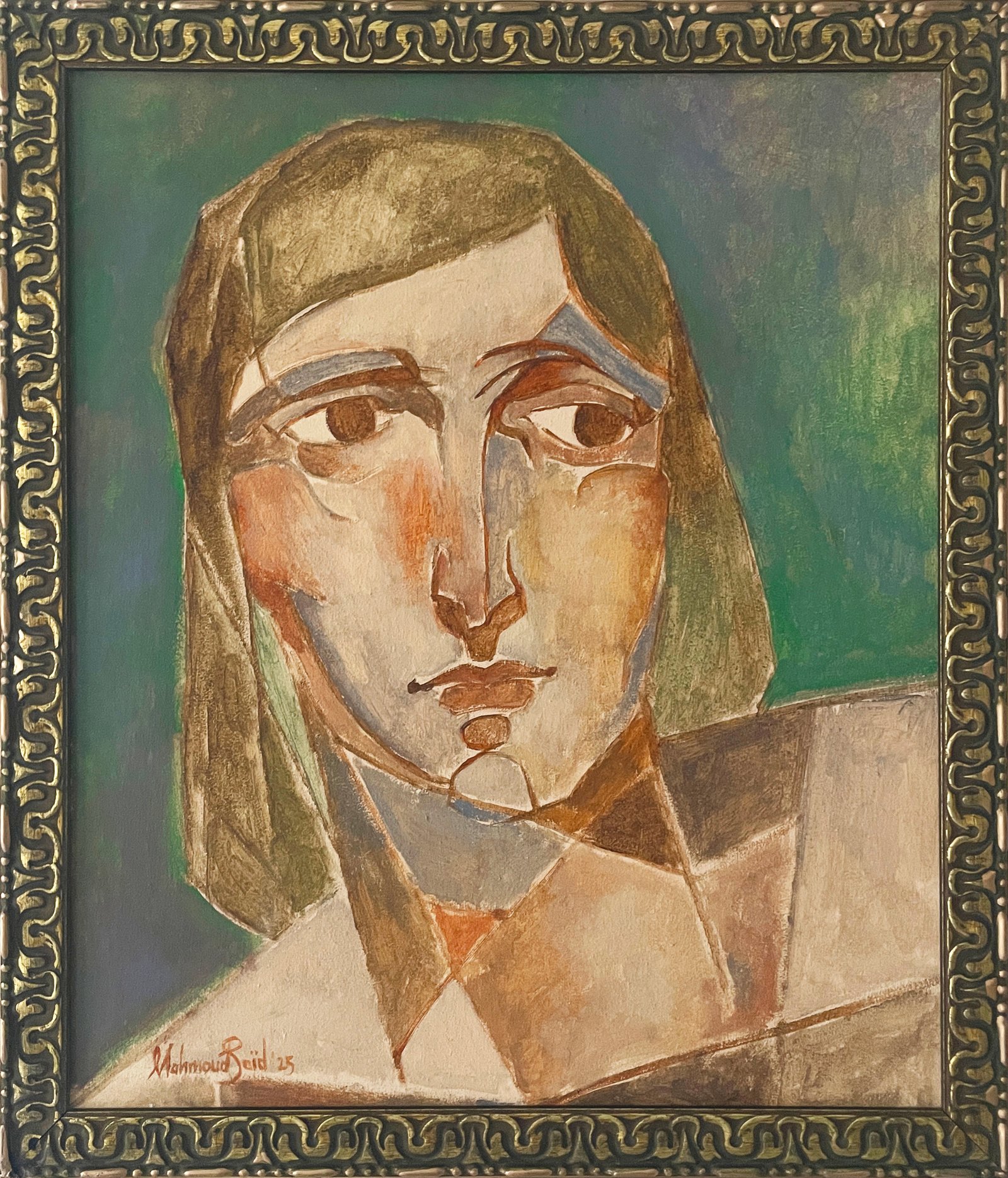 Portrait en vert-de-gris