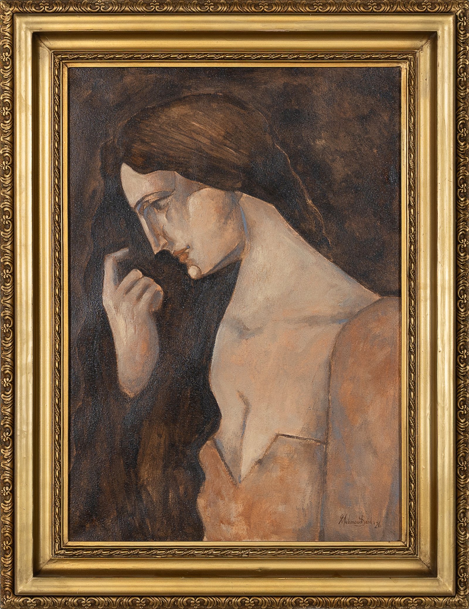Femme aux longs cheveux