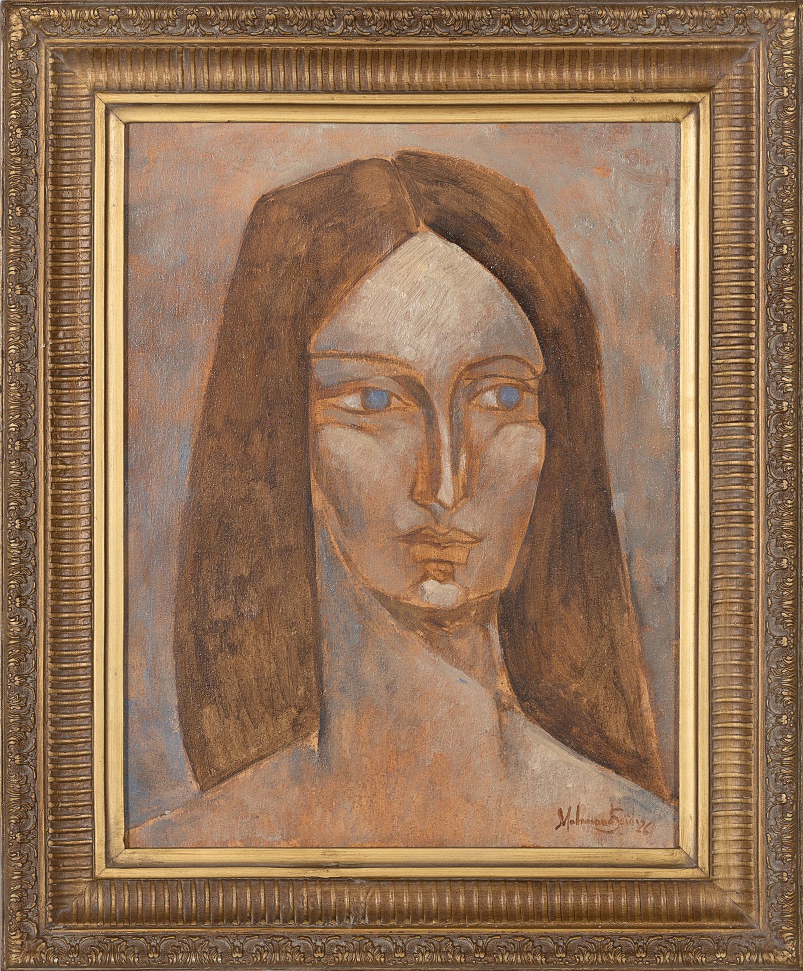 Dame aux yeux bleus